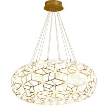 Zeitgenössische moderne Luxus große Decken-LED-Pendelleuchte Gold Kronleuchter